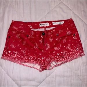 PacSun Red Bandana Patterned Shorts